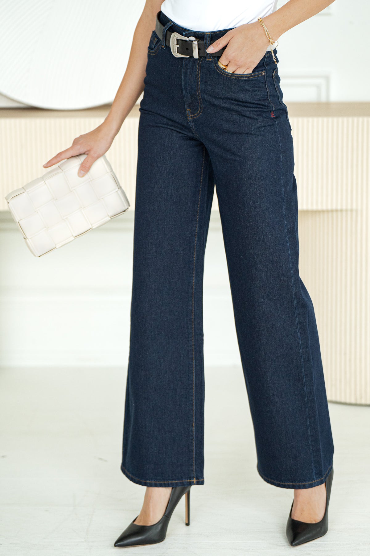 NCE WIDE LEG JEANS-DB