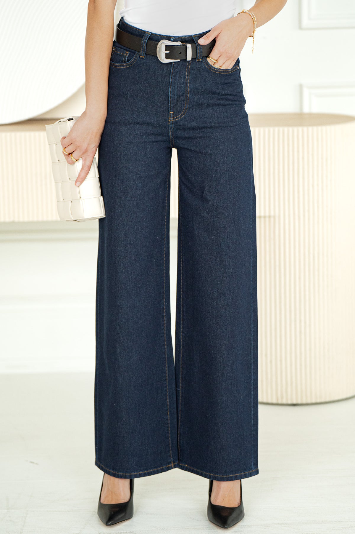 NCE WIDE LEG JEANS-DB
