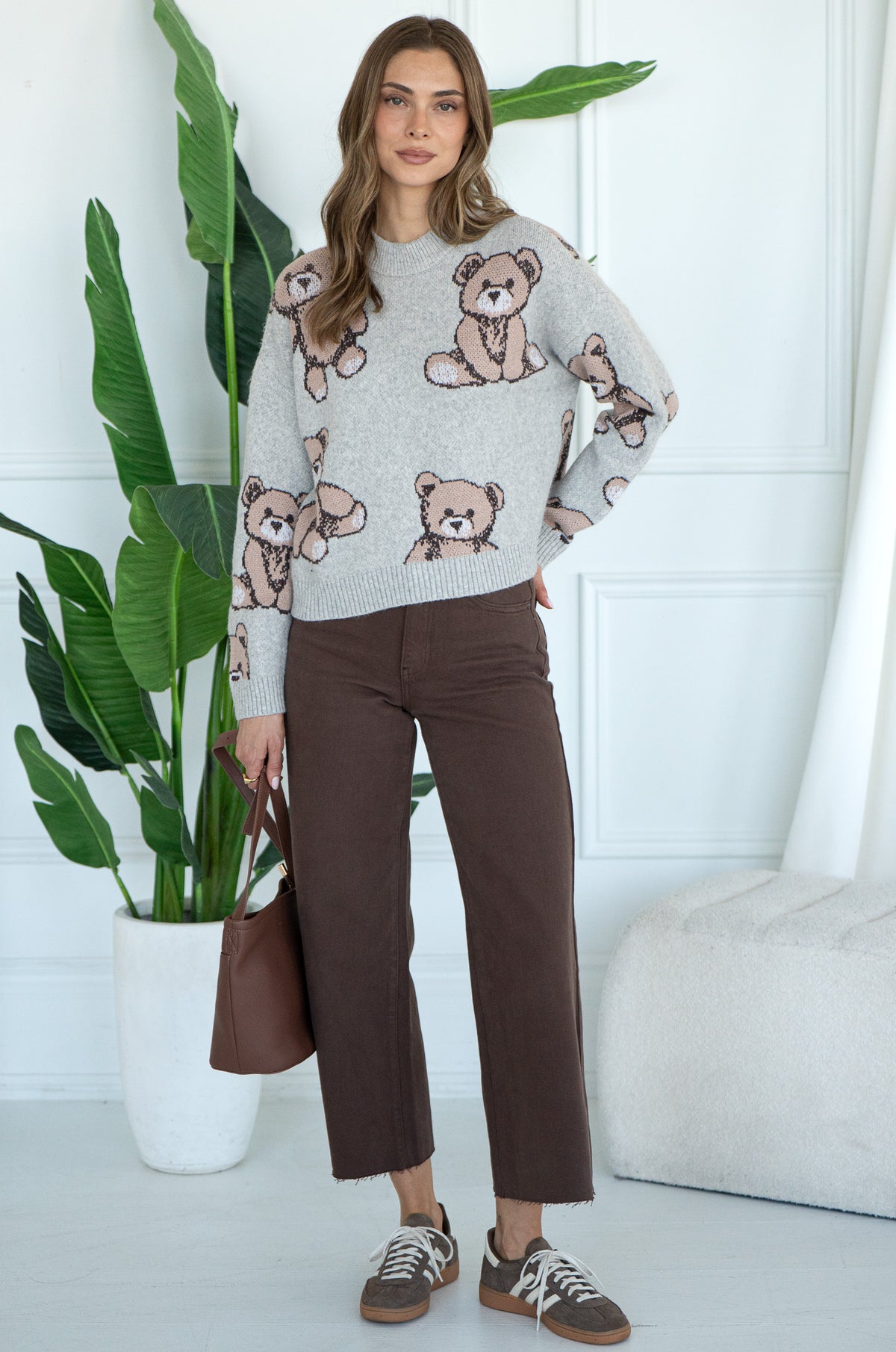 ALL OVER TEDDY SWEATER