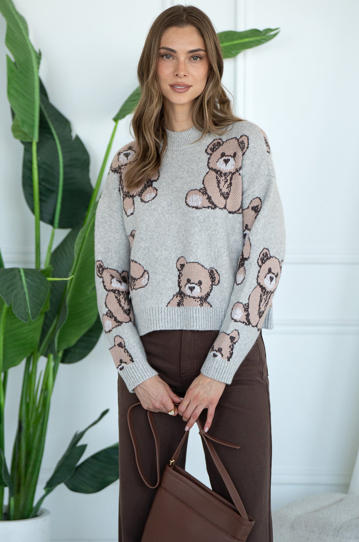 ALL OVER TEDDY SWEATER