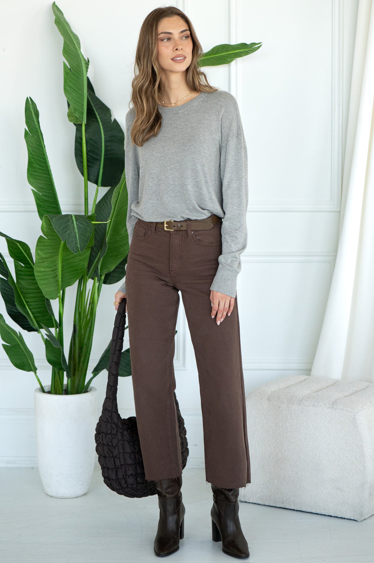FORECASE LIGHTWEIGHT VISCOSE SWEATER-HG
