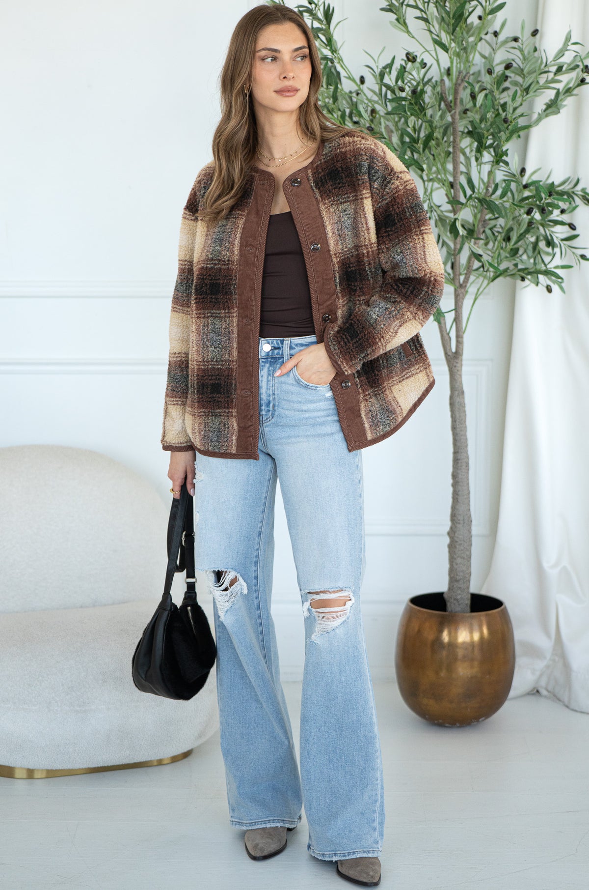 YOUR HEART OR MINE PLAID JACKET