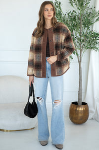 YOUR HEART OR MINE PLAID JACKET