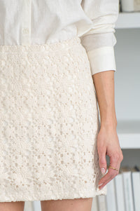 RIVIERA CROCHET MINI SKIRT