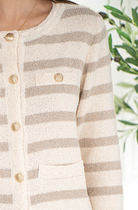 SARA STRIPE CARDIGAN