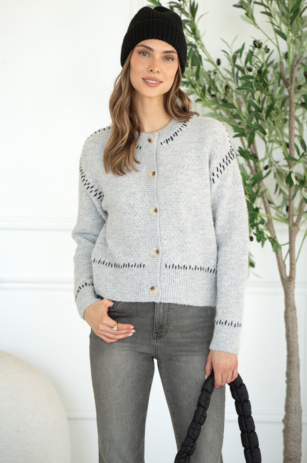 MY STORY WHIPSTITCH CARDIGAN