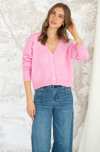 KAILIE PEARL HEART CARDIGAN