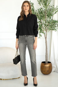 AMARI COTTON BUTTON DOWN BLOUSE