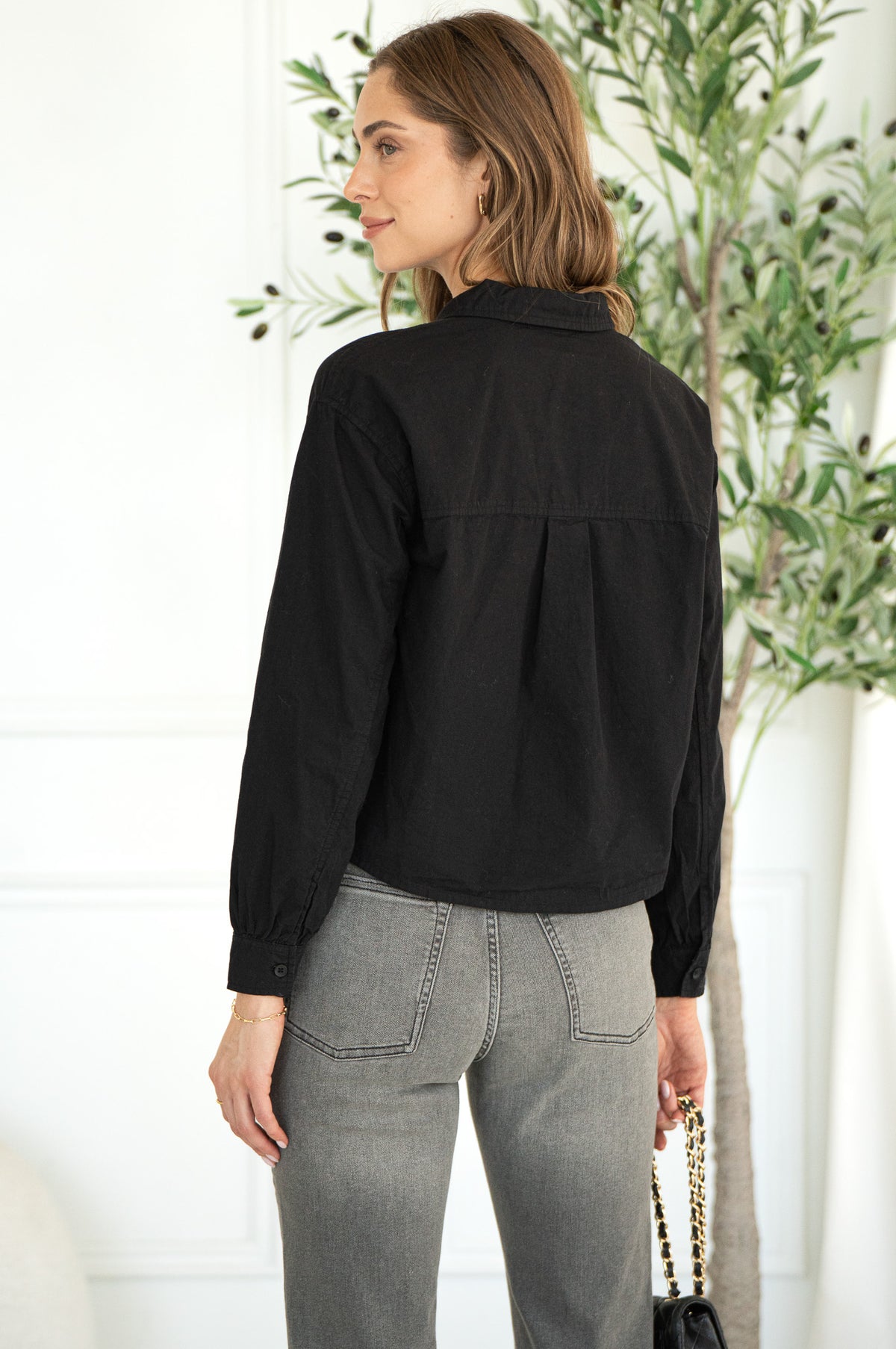 AMARI COTTON BUTTON DOWN BLOUSE