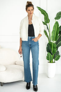 LEX SWEATER KNIT BOMBER JACKET-SS