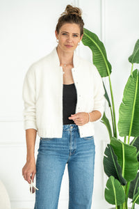 LEX SWEATER KNIT BOMBER JACKET-SS