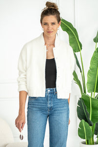 LEX SWEATER KNIT BOMBER JACKET-SS