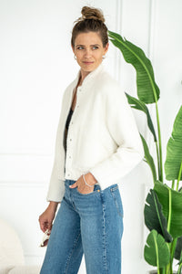 LEX SWEATER KNIT BOMBER JACKET-SS