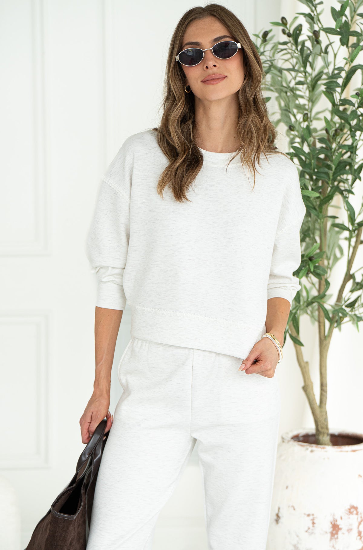 YVES LUX WHIPSTITCH DETAIL PULLOVER