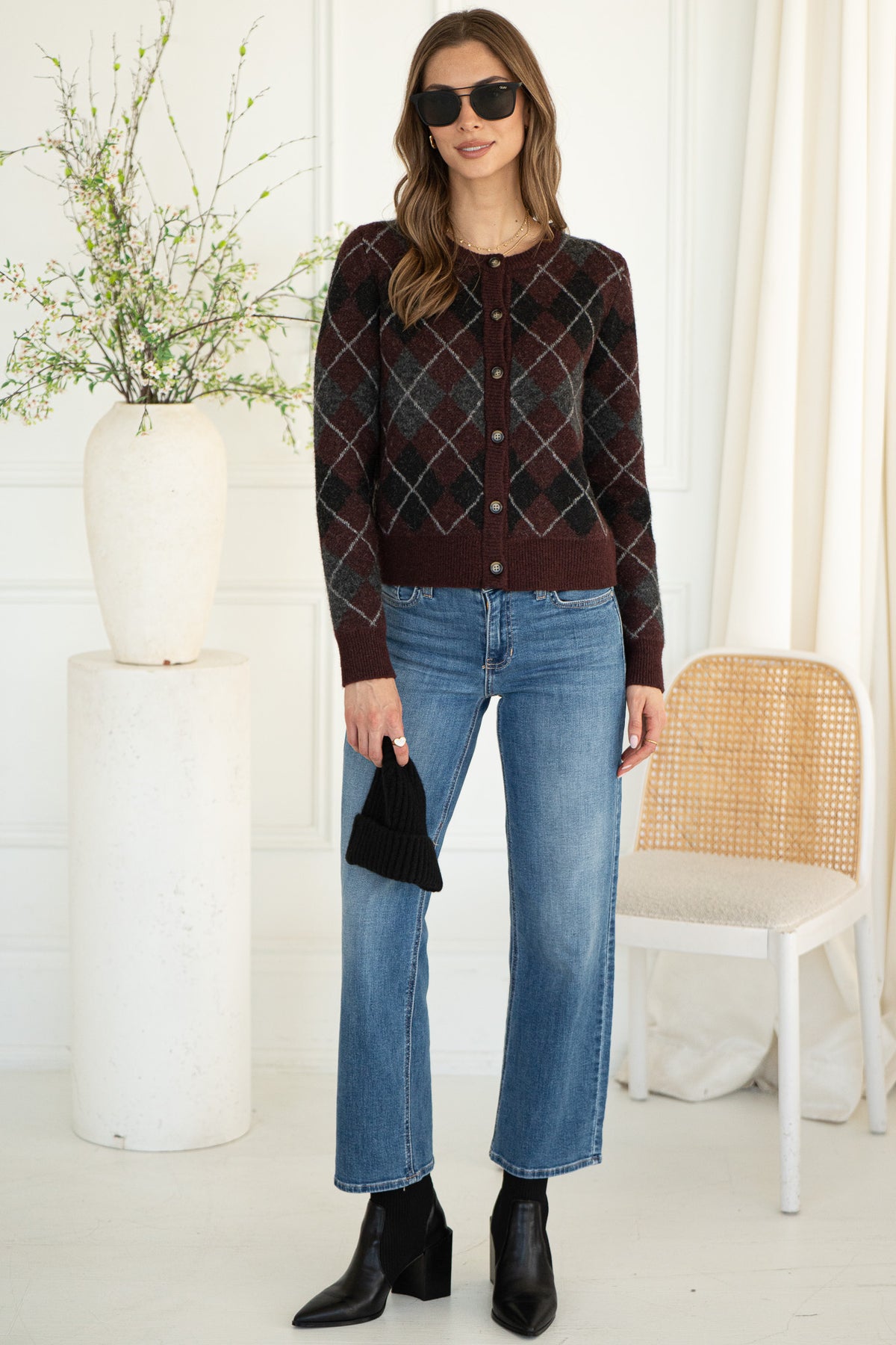 GRACE ARGYLE SWEATER-WI