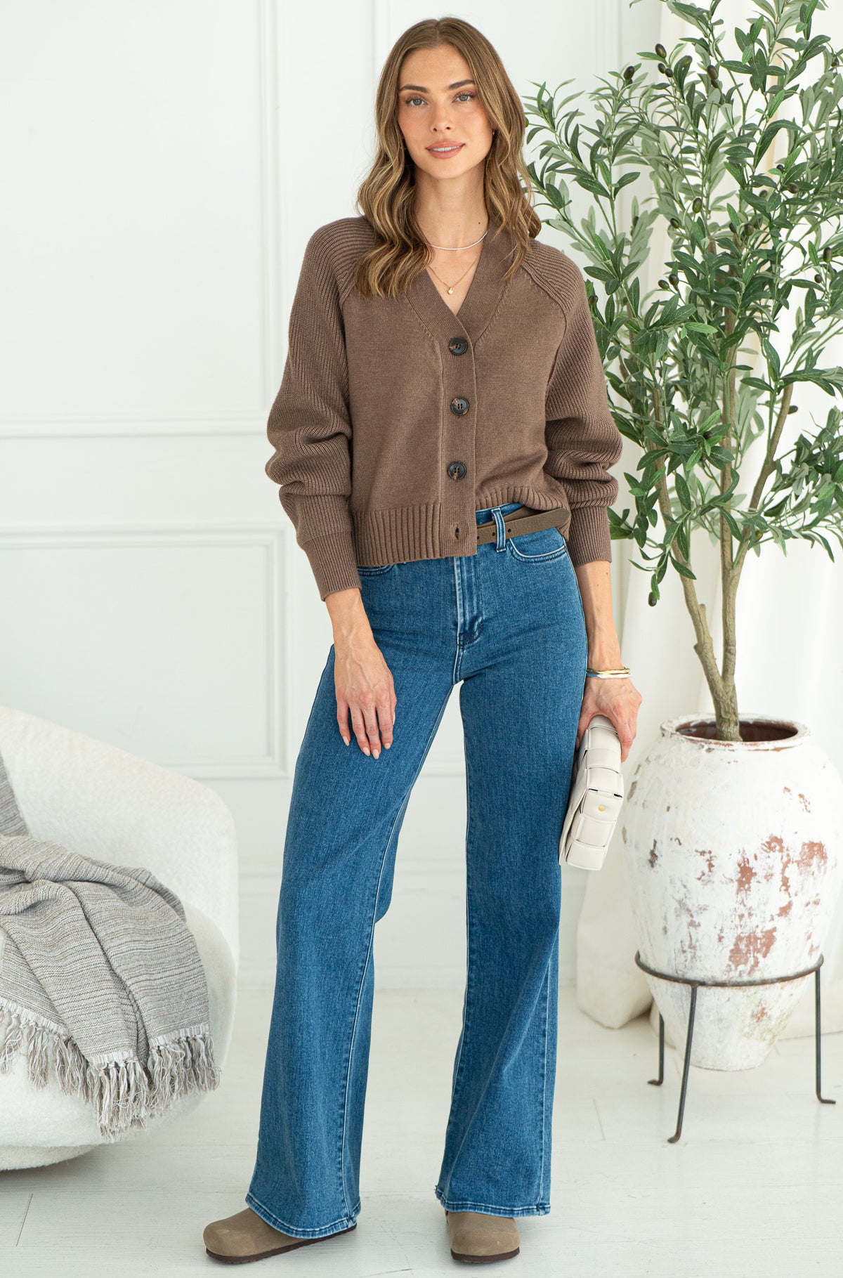 MONTEREY CONTRAST KNIT CARDIGAN