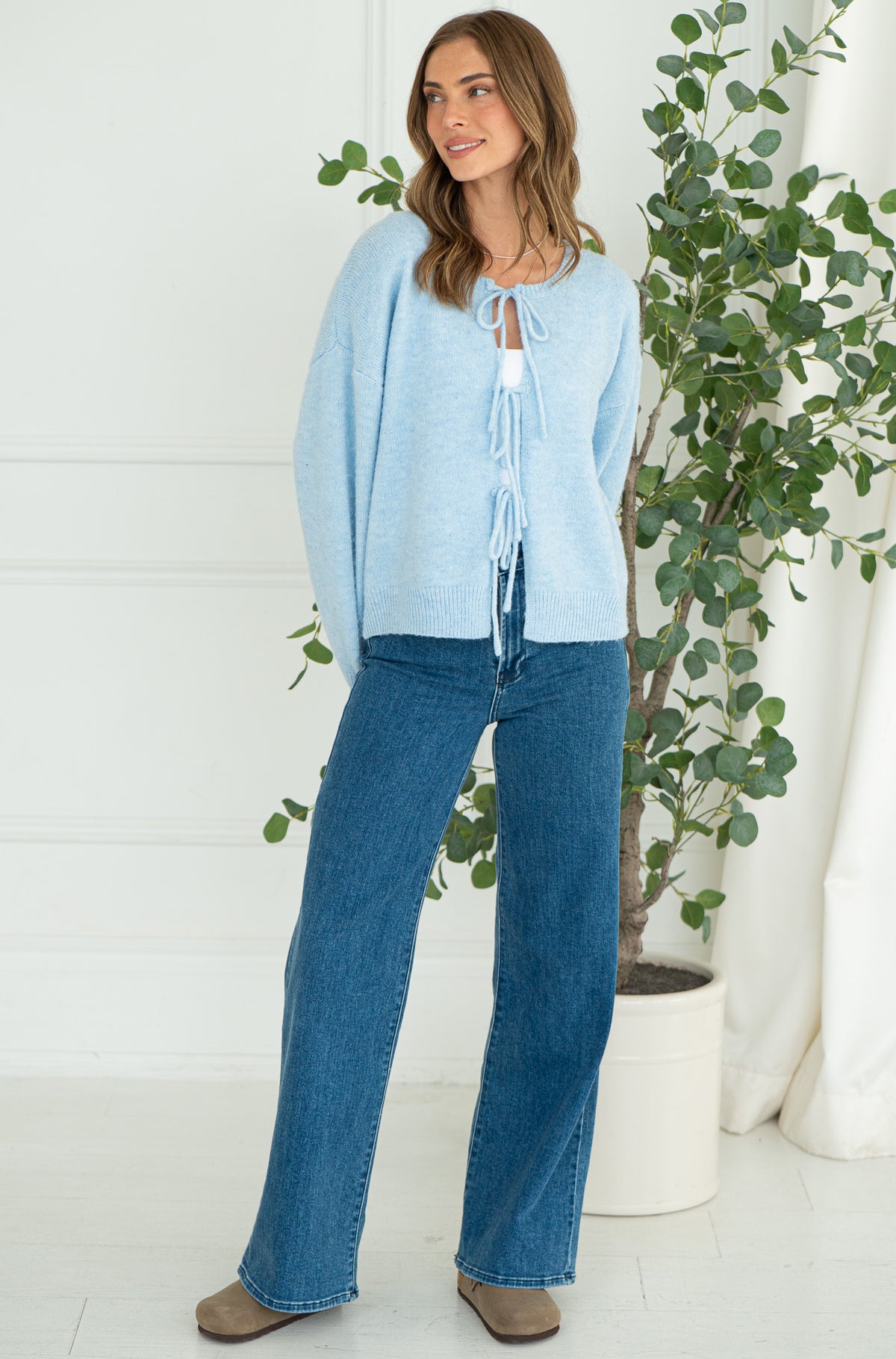 TEENA TIE FRONT SWEATER