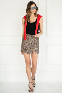 CECIL LEOPARD MINI SKIRT