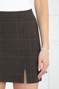 MAKE OVER PLAID MINI SKIRT