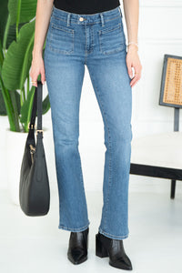 VICKY MARINE PATCH POCKET JEANS-BL