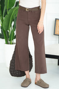 SINDIE SLIM WIDE LEG JEANS-BR