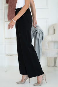 PALOMA WIDE LEG JEANS-BK