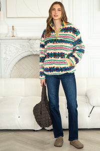 PLANS MADE 1/4 ZIP SHERPA JACKET