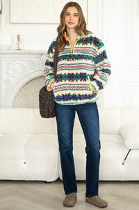 PLANS MADE 1/4 ZIP SHERPA JACKET