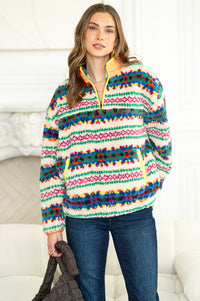 PLANS MADE 1/4 ZIP SHERPA JACKET