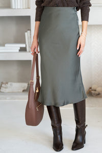 FALL TO PIECES SATIN SKIRT-OL