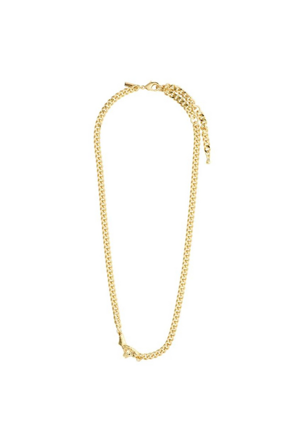 BREATHE GOLD PLATED CURB CHAIN NECKLACE