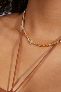 BREATHE GOLD PLATED CURB CHAIN NECKLACE