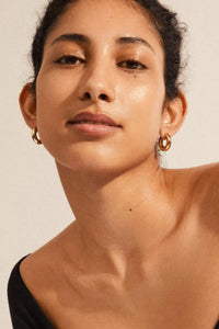 AICA GOLD PLATED EARRINGS