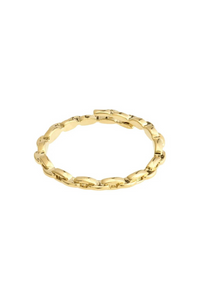 LULU GOLD PLATED CHAIN RING
