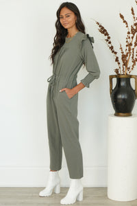 FARRAH RUFFLE JUMPSUIT-GR
