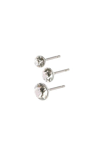 MILLIE CRYSTAL SILVER PLATED SET