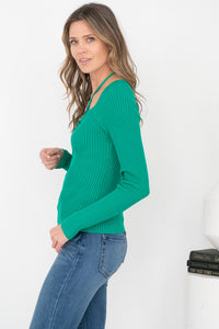 ARIEL TIE NECK SWEATER