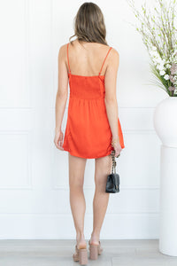 OCEANA SATIN COWL DRESS