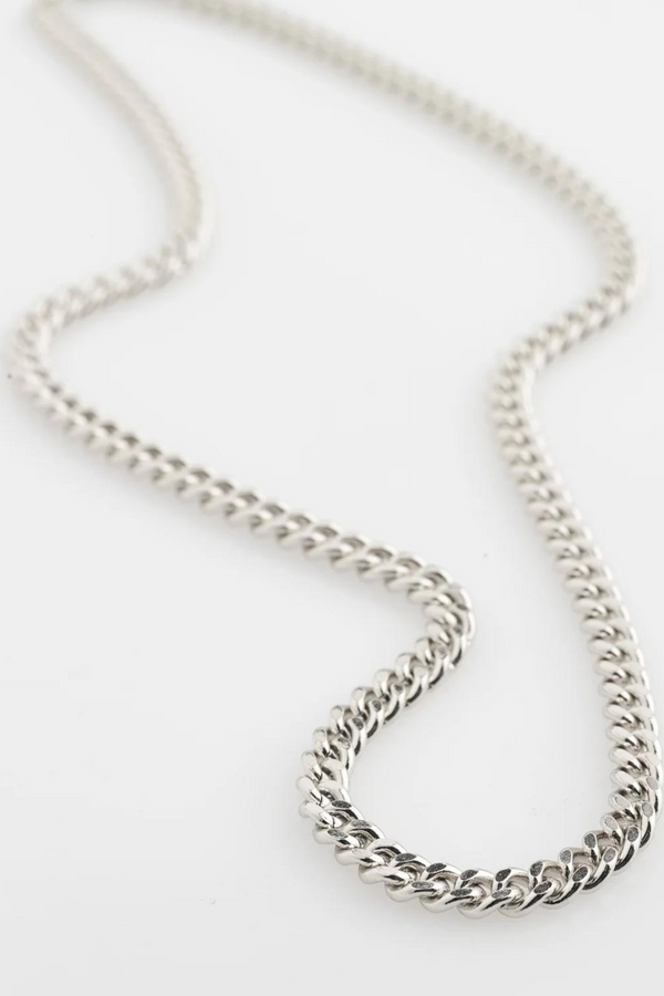 FUCHSIA SILVER PLATED NECKLACE