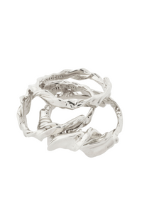 STORM SET OF 3 SILVER PLATED RINGS