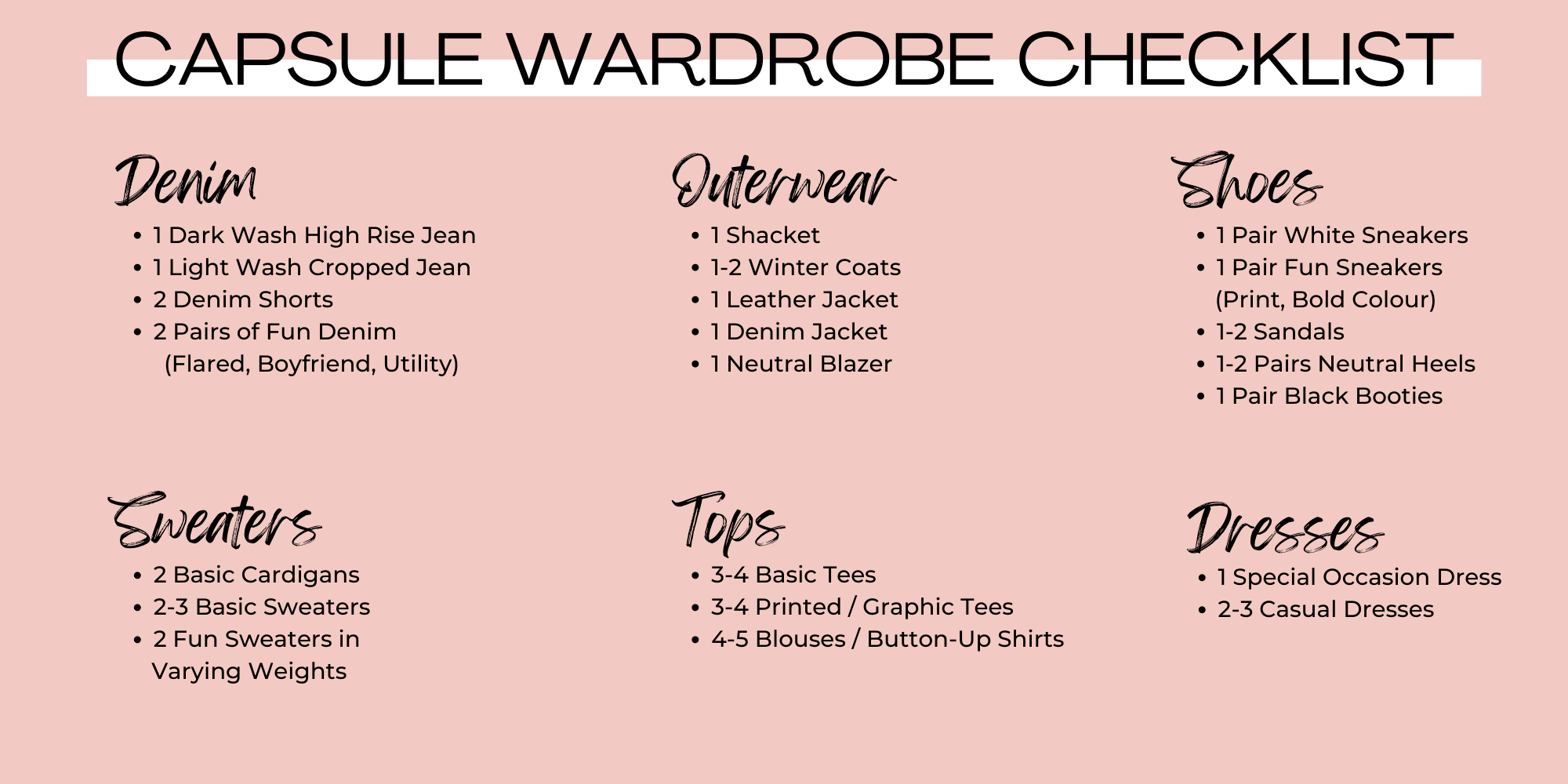 Capsule Wardrobe Checklist
