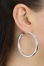MADDIE LG SILVER PLATED EARRINGS