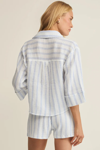 HELENA STRIPED COTTON GAUZE SHIRT