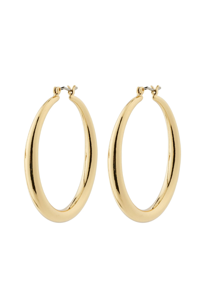 PRIYA GOLD PLATED HOOP EARRINGS