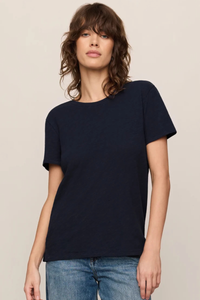 FOUNDATIONS COTTON SLUB TEE IN ECLIPSE
