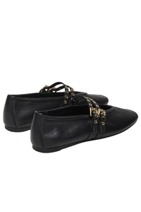 LYDIAA LEATHER BALLET FLAT-BK