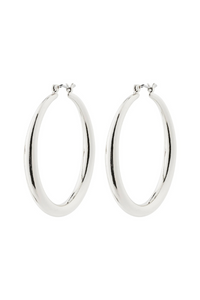 PRIYA SILVER PLATED HOOP EARRINGS