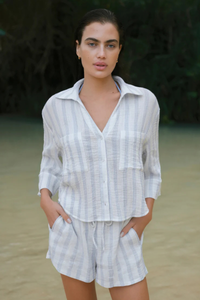 HELENA STRIPED COTTON GAUZE SHIRT