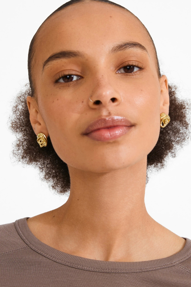 INNER ROSE GOLD PLATED EARRINGS