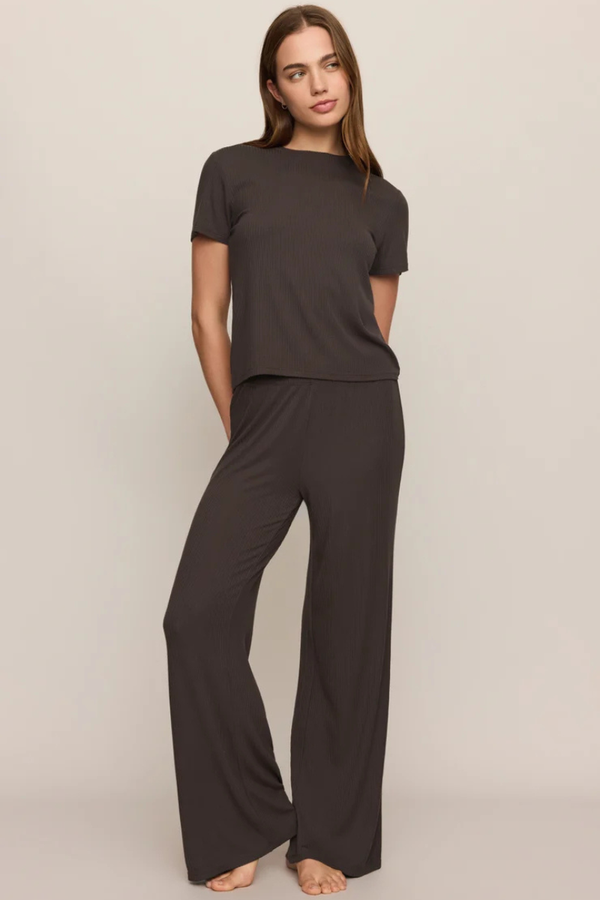 JUST RIGHT RIB TOP IN COCOA BEAN